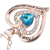 Women’s Heart Necklace Gold Plated Zinc Alloy Double-Layer Heart Pendant B292