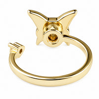 Gold Butterfly Ring Adjustable Open Spinner Ring Rotating Fidget Ring 1572