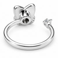 Rotatable Spin Ring Blue Butterfly Spinner Ring Adjustable Open Spinning 1553