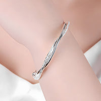 Unified Jewellery Premium Twisted Crossover Adjustable Bangle Bracelet 1853