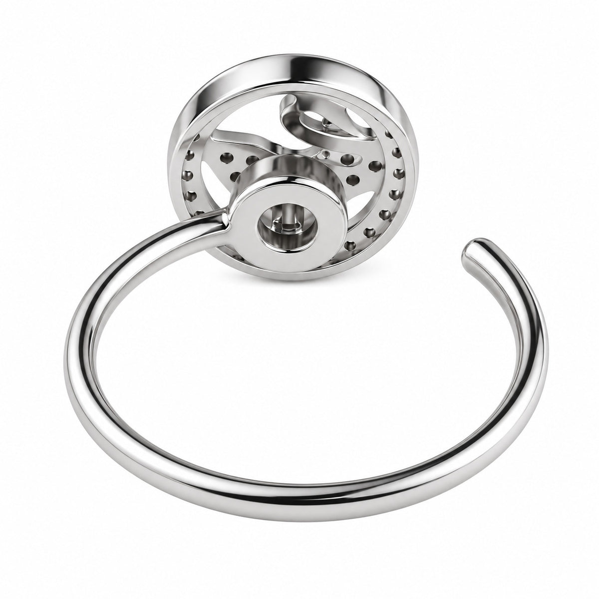 Art Ring Crystal Halo Statement Jewellery Fashion Party Ring Elegant Womens 1574