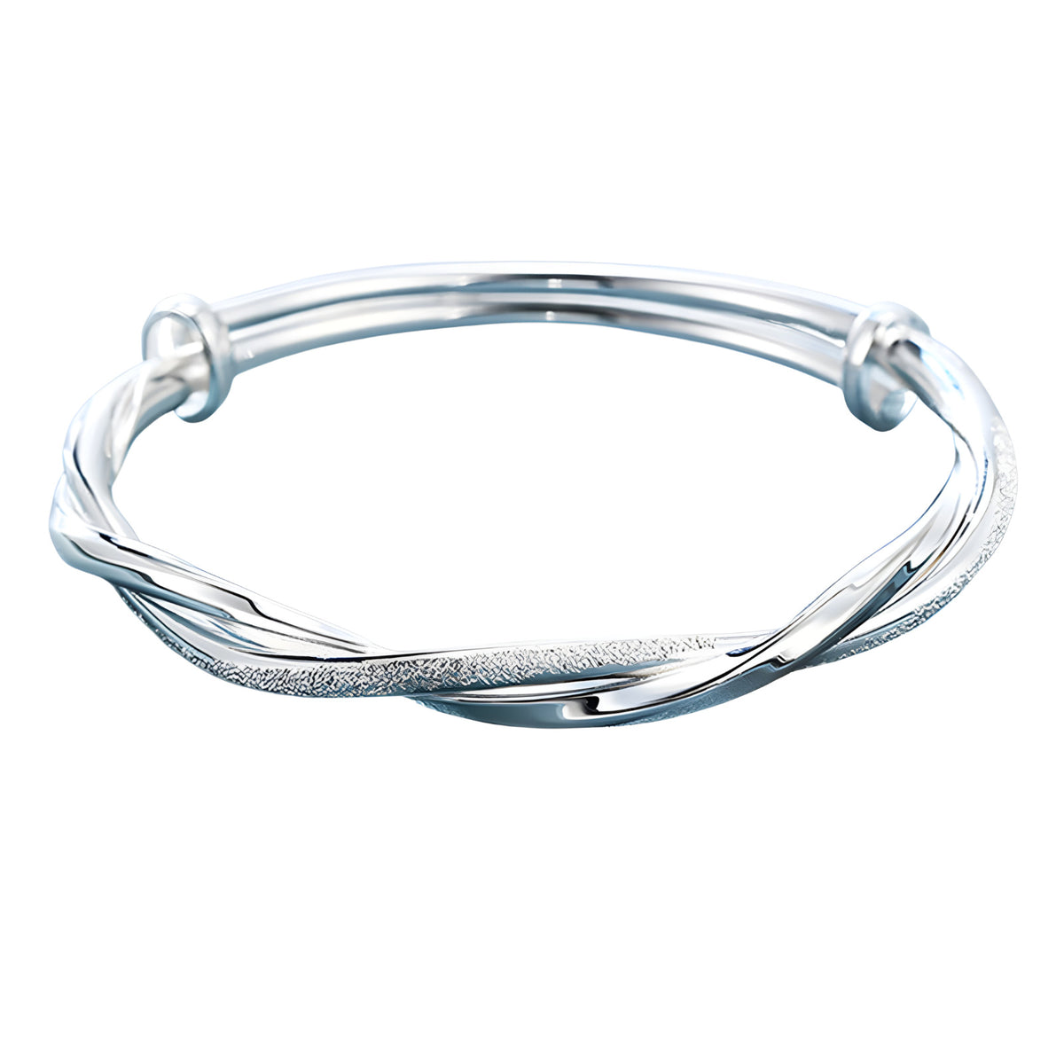 Unified Jewellery Premium Twisted Crossover Adjustable Bangle Bracelet 1853