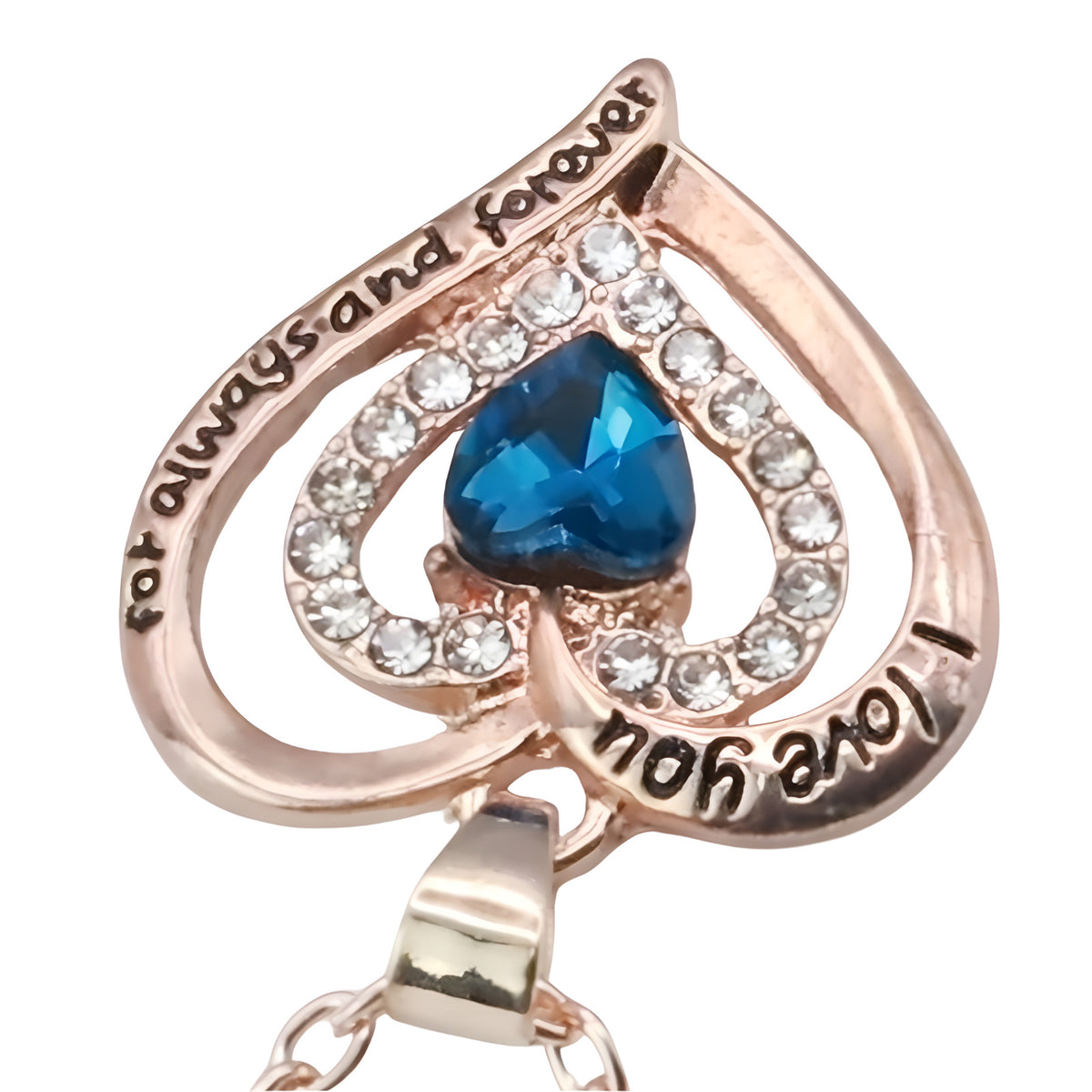Gold Plated Zinc Alloy, Heart-Shaped Sparkling Cubic Zirconia Center Stone B301