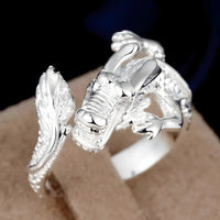 Premium Dragon Wrap Ring Adjustable Gothic Statement Band Detailed Wings 1877