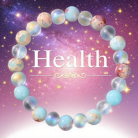 Aura Quartz and Ocean Sediment Beaded Bracelet - Unisex - Homeopathic 1857