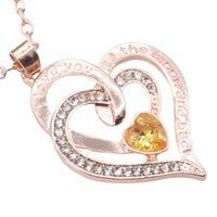 18K Gold Plated Heart Shaped Pendant Necklace Women Zinc Alloy Romantic B312