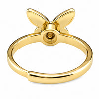 Butterfly Adjustable Open Ring Gold Tone Colourful Butterfly Fashion Ring 1581