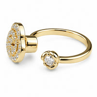 Floral Rose Spinner Ring Rotatable Adjustable Open Ring Spinning Fidget 1547