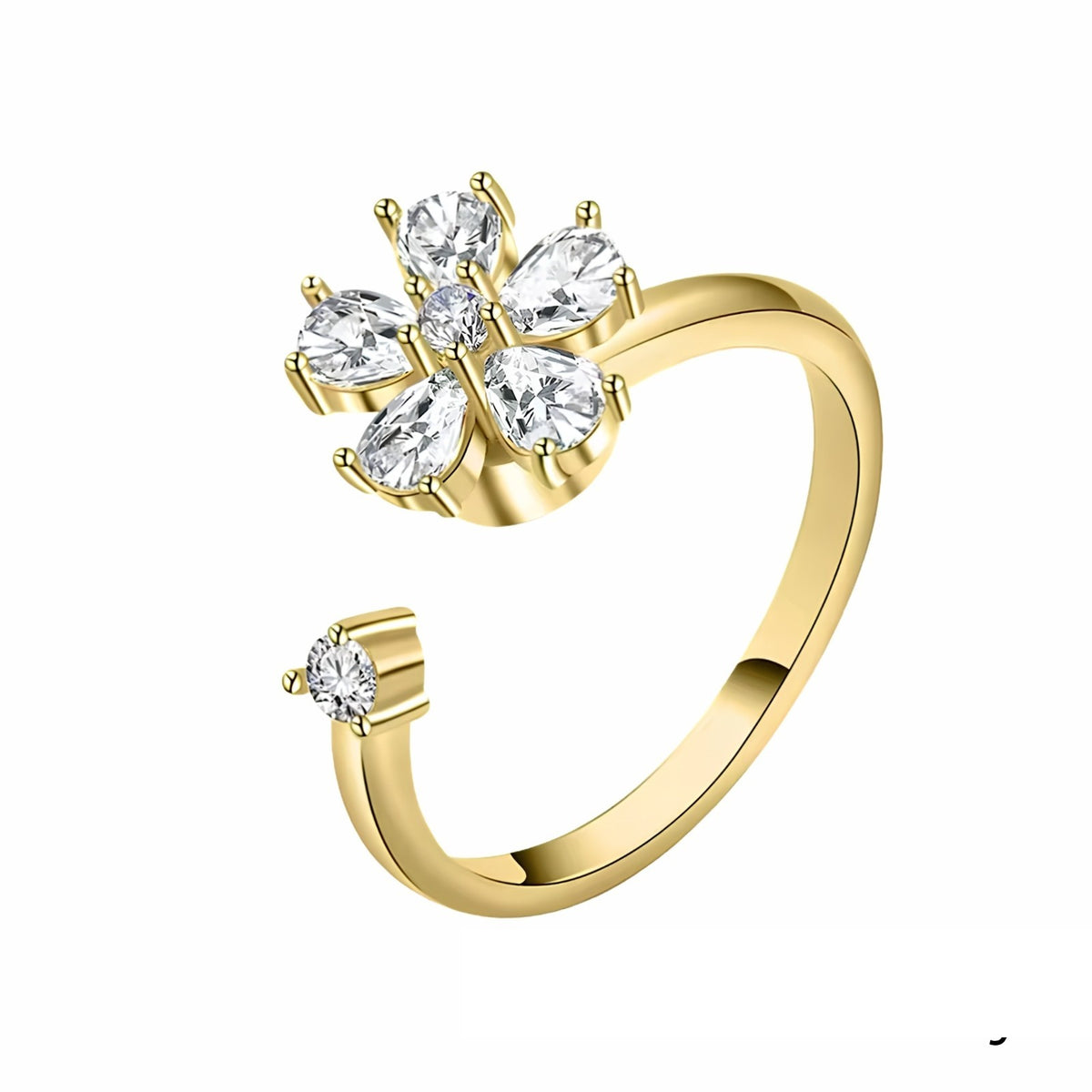 Anxiety Pear Cut Zircon Floral Engagement Wedding Party Statement Jewellery 1541