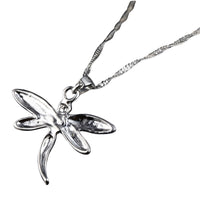 Cubic Zirconia 925 Sterling Silver Dragonfly Pendant Necklace Earrings Sets 534