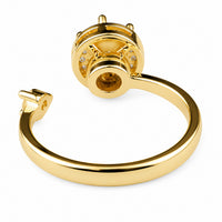 Rotatable Spin Ring Halo Solitaire Spinner Ring Adjustable Open Band 1566