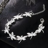 Luxury Style Dragonfly Link Bracelet for Women, 20 cm Adjustable Chain 1873