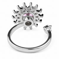 Rotatable Spinner Ring Adjustable Fidget Anxiety Ring Floral Halo Sunburst 1532