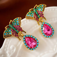 18K Gold Plated Butterfly Earrings Women – Elegant Zinc Alloy Drop Earrings 759