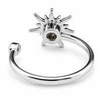 Rotating Spinner Ring Adjustable Fidget Anxiety Ring Sunburst Star Open 1537