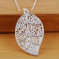 Unified Jewellery Premium Filigree Leaf Pendant Necklace 45cm 1852