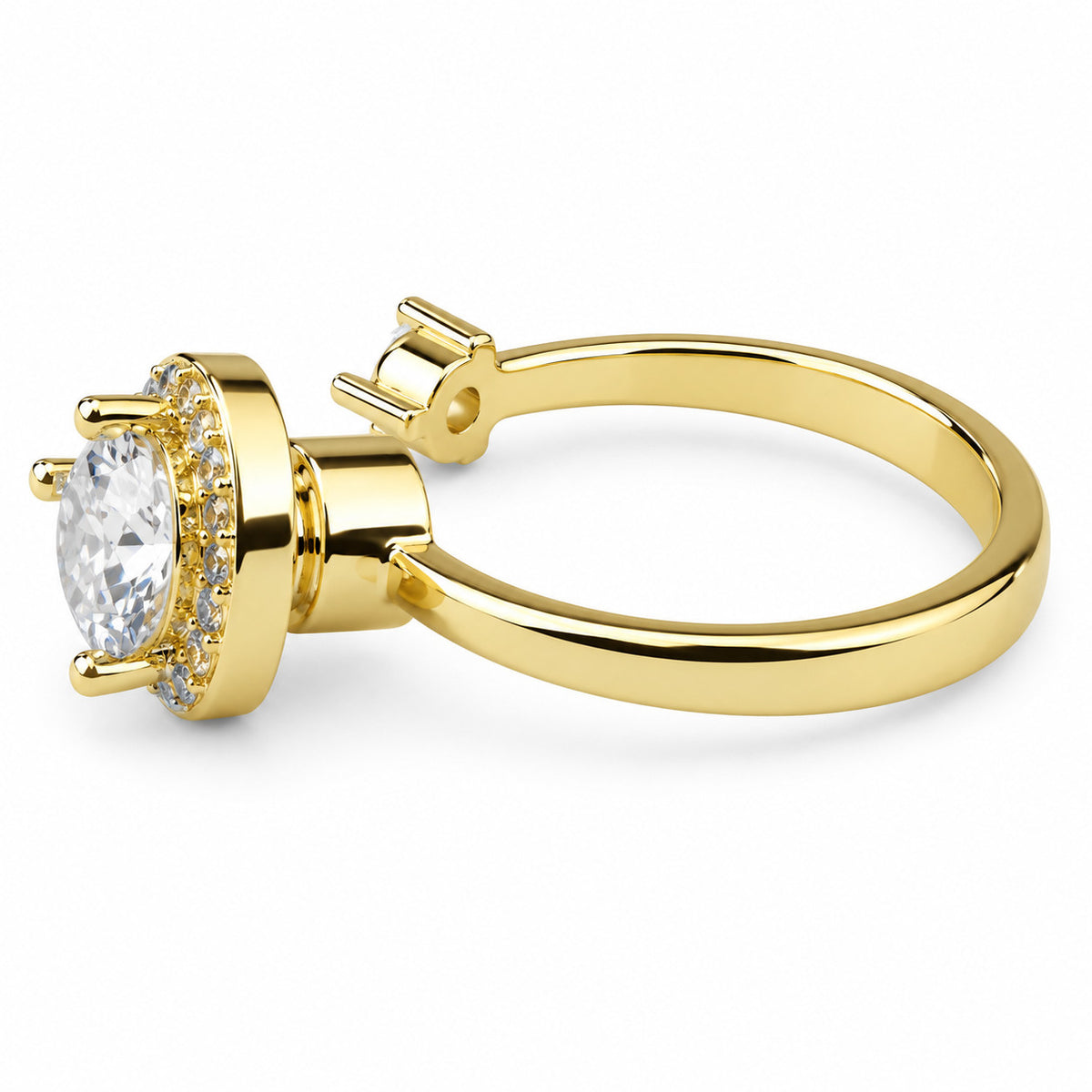 Heart Shape Halo Ring Adjustable Open Band Spinning Rotating Fidget Ring 1545