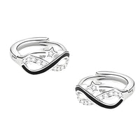 925 Sterling Silver Crystal Hoop Earrings, Huggie Style with Cubic Zirconia 538