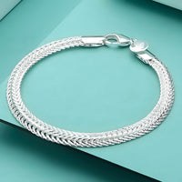 Unified Jewellery 925 Sterling Silvery 6MM Premium 6mm Snake Chain Bracelet 1854