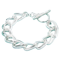 Unified Jewellery 925 Premium Chunky Oval Link Bracelet Toggle Clasp 20cm 1859