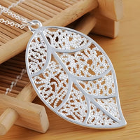 Unified Jewellery Premium Filigree Leaf Pendant Necklace 45cm 1852