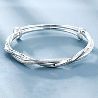 Unified Jewellery Premium Twisted Crossover Adjustable Bangle Bracelet 1853