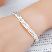 Unified Jewellery 925 Sterling Silvery 6MM Premium 6mm Snake Chain Bracelet 1854