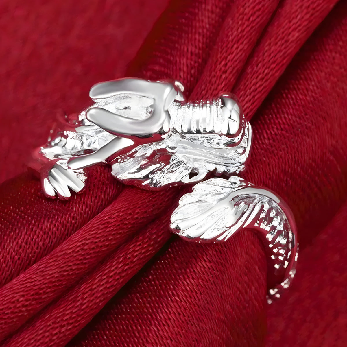 Premium Dragon Wrap Ring Adjustable Gothic Statement Band Detailed Wings 1877