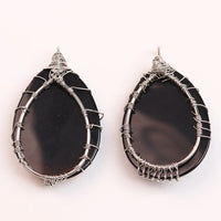 Tree Of Life Black Onyx Pendant Necklace Handmade Crystal Energy Healing 1332
