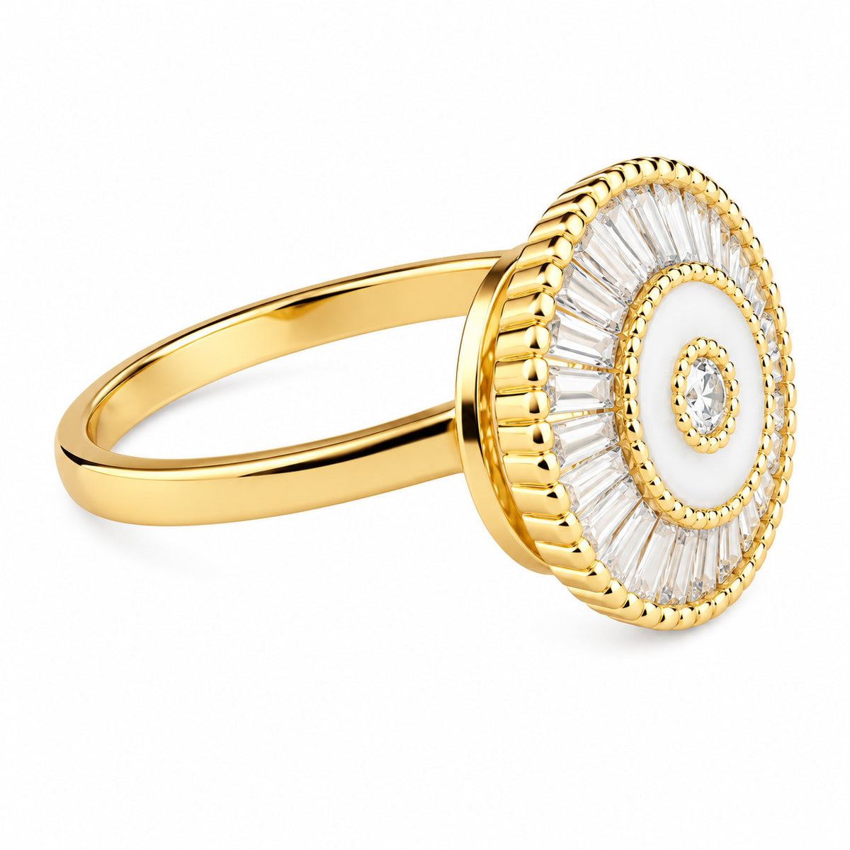 Round Disc Spinner Ring Adjustable Open Ring Rotating Fidget Ring Anxiety 1567