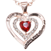Heart Pendant Necklace Women - Gold Plated Zinc Alloy Double Heart Pendant B296