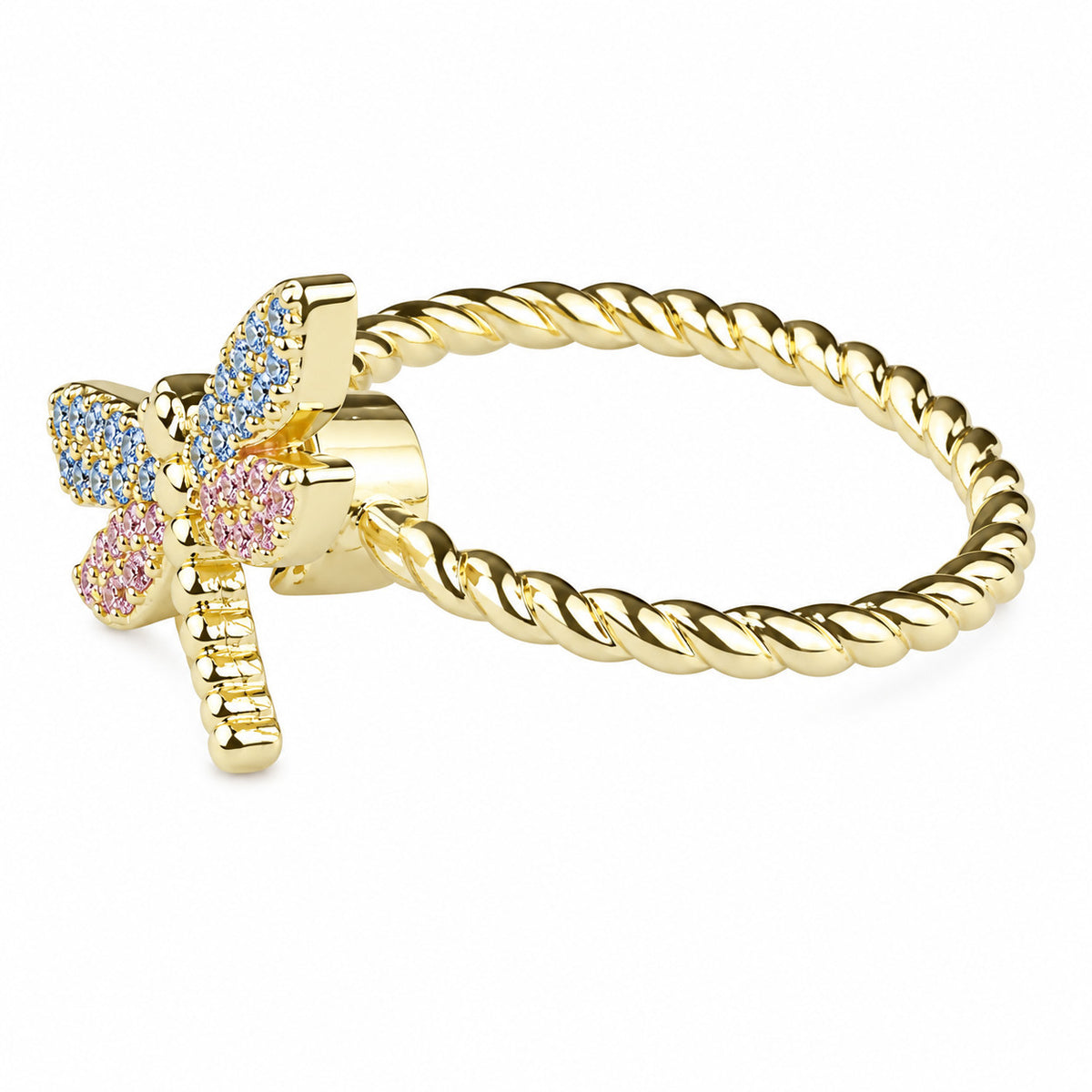 Dragonfly Spinner Ring Adjustable Open Band Spinning Rotating Fidget Ring 1563