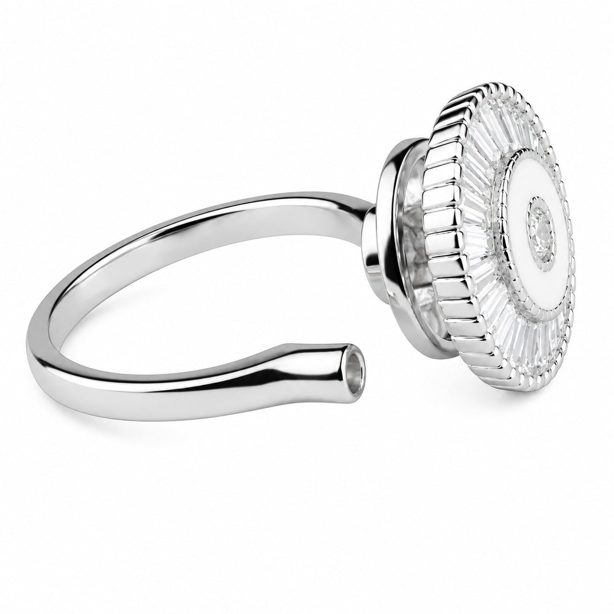 Rotatable Spin Ring Halo Disc Spinner Ring Adjustable Open Band Spinning 1568