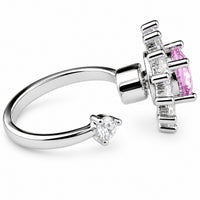 Rotatable Spinner Ring Adjustable Fidget Anxiety Ring Floral Halo Sunburst 1532