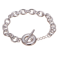 Unified Jewellery 925 Premium Chunky Round Link Bracelet Toggle Clasp 20cm 1860