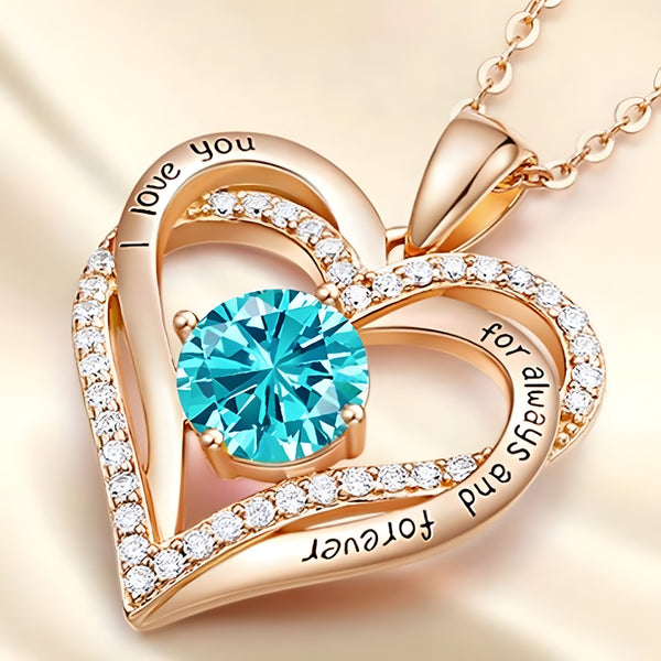14K Gold Plated Heart Pendant Necklace (Stainless Steel Alloy) – Link Chain B289