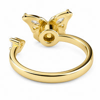 Butterfly Spinner Ring Adjustable Open Band Spinning Rotating Fidget Ring 1548