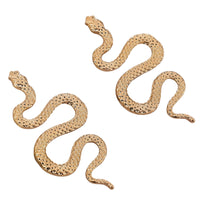 Gold Snake Earrings for Women Trendy Zinc Alloy Serpent Shaped Drop Earrings 757