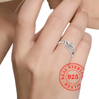 Sterling Silver 925 Adjustable Ring, "I Love You Mom" Jewelry Gift 531