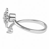 Rotatable Clover Spinner Ring Adjustable Fidget Ring for Anxiety Open Wrap 1575