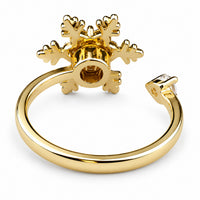 Snowflake Ring Adjustable Open Spinner Ring Rotating Fidget Ring For Anxiet 1555