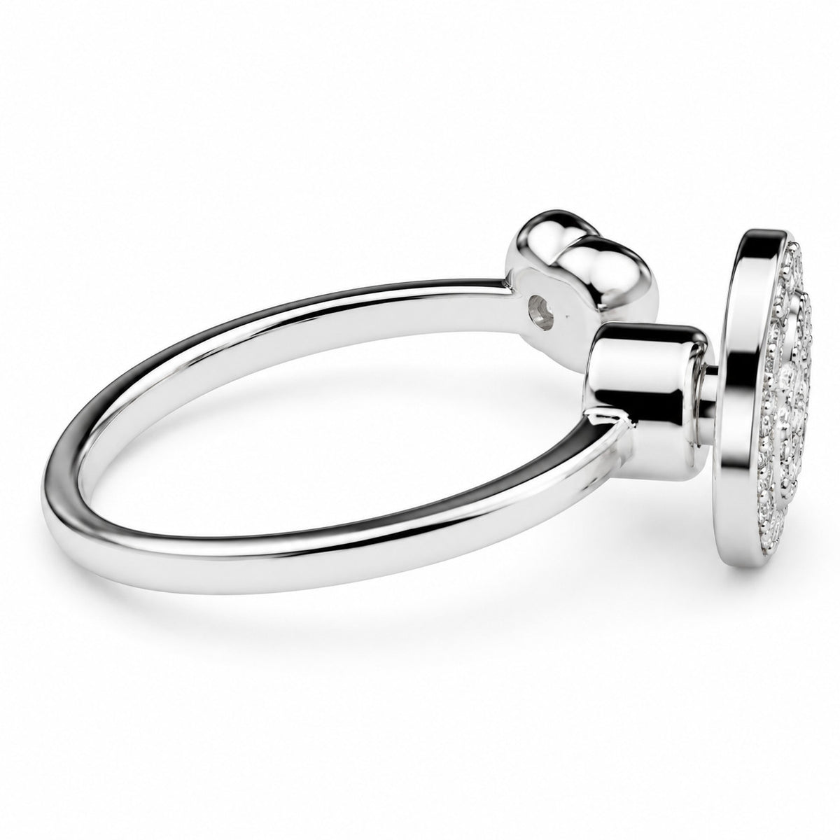 Anxiety Relief Spin Ring Adjustable Rotating Fidget Ring Rose Flower Design 1535
