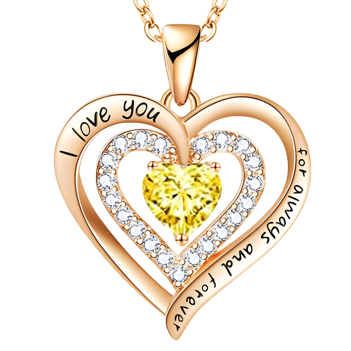 Women’s Heart Locket Pendant Necklace – Zinc Alloy Base, Dual Gold Plated B300