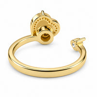 Heart Shape Halo Ring Adjustable Open Band Spinning Rotating Fidget Ring 1545