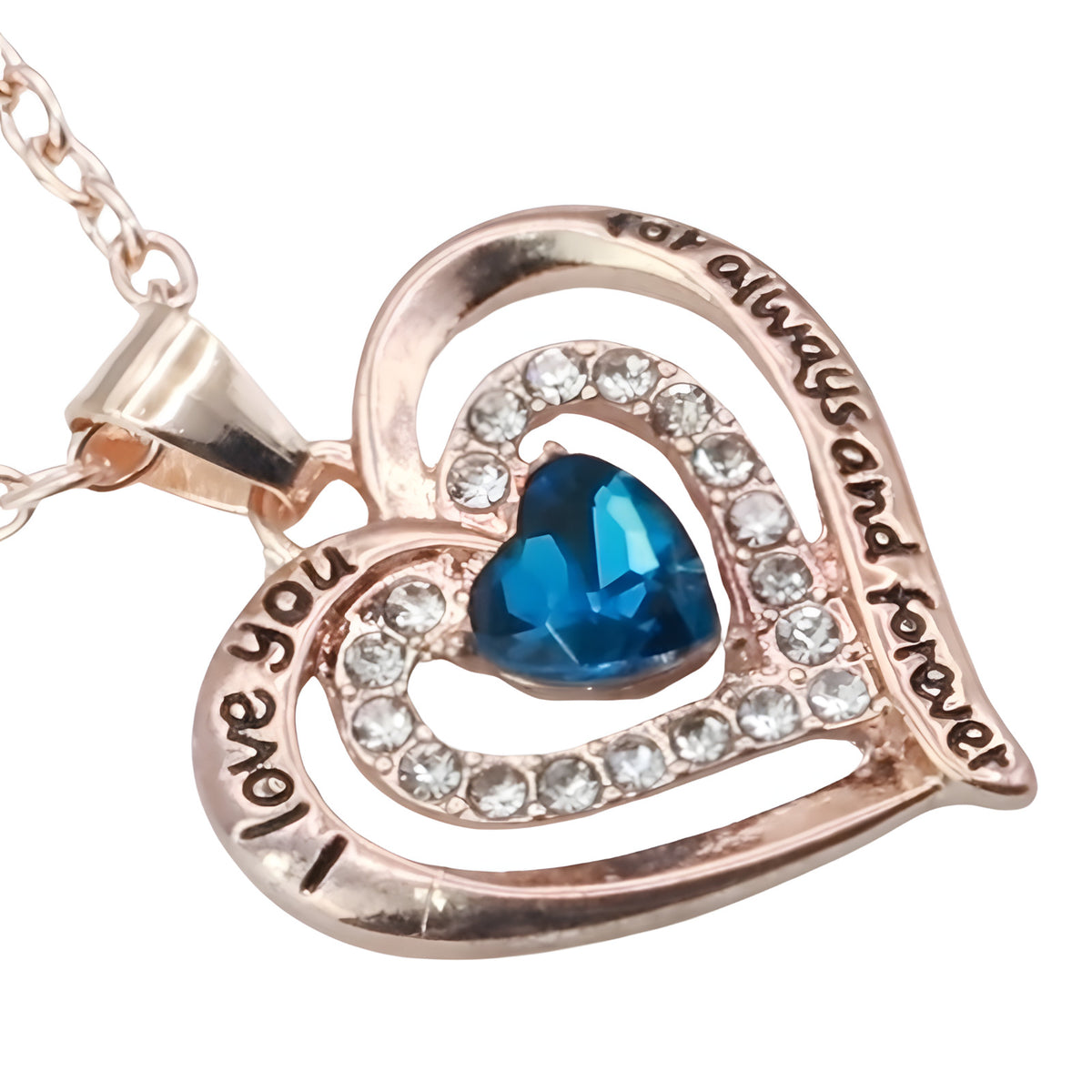 Gold Plated Zinc Alloy, Heart-Shaped Sparkling Cubic Zirconia Center Stone B301