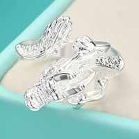 Premium Dragon Wrap Ring Adjustable Gothic Statement Band Detailed Wings 1877