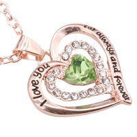 Heart Pendant Necklace Women Gold Plated Zinc Alloy Double Heart Necklace B297