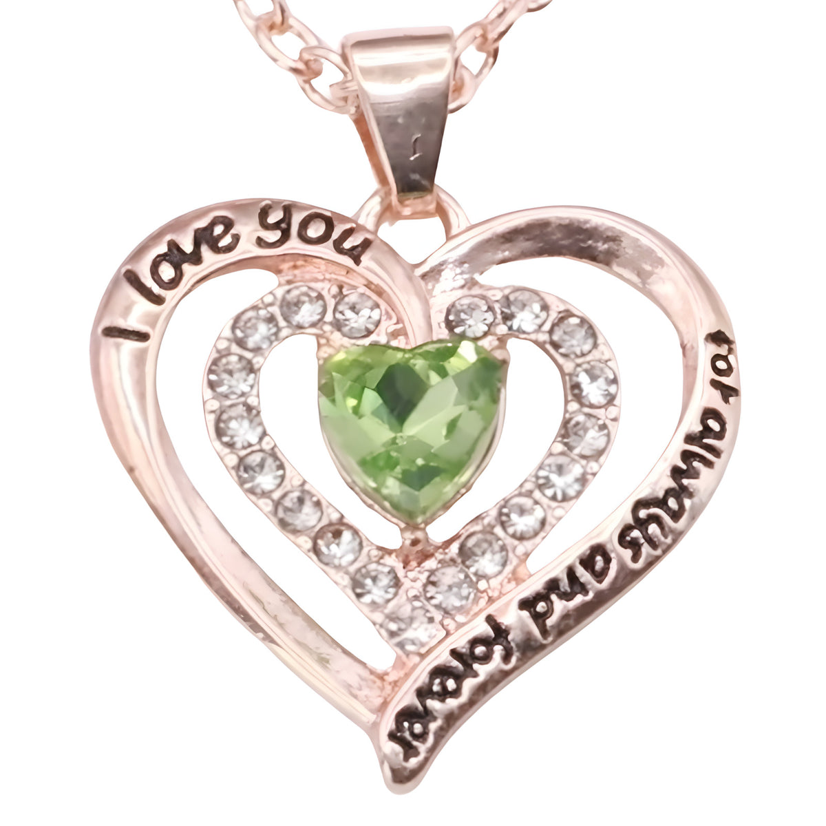 Heart Pendant Necklace Women Gold Plated Zinc Alloy Double Heart Necklace B297