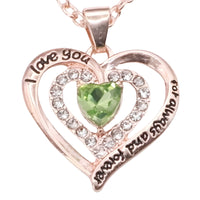 Heart Pendant Necklace Women Gold Plated Zinc Alloy Double Heart Necklace B297
