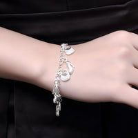 Handbag and High Heel Charm Bracelet, 20cm Statement Link Chain with Toggle 1881